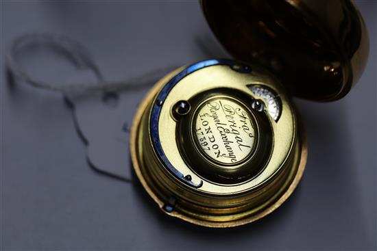 Francis Perigal, Royal Exchange, London, a shagreen, gold and gilt metal triple-cased pocket watch, No. 17897, with early provenance,